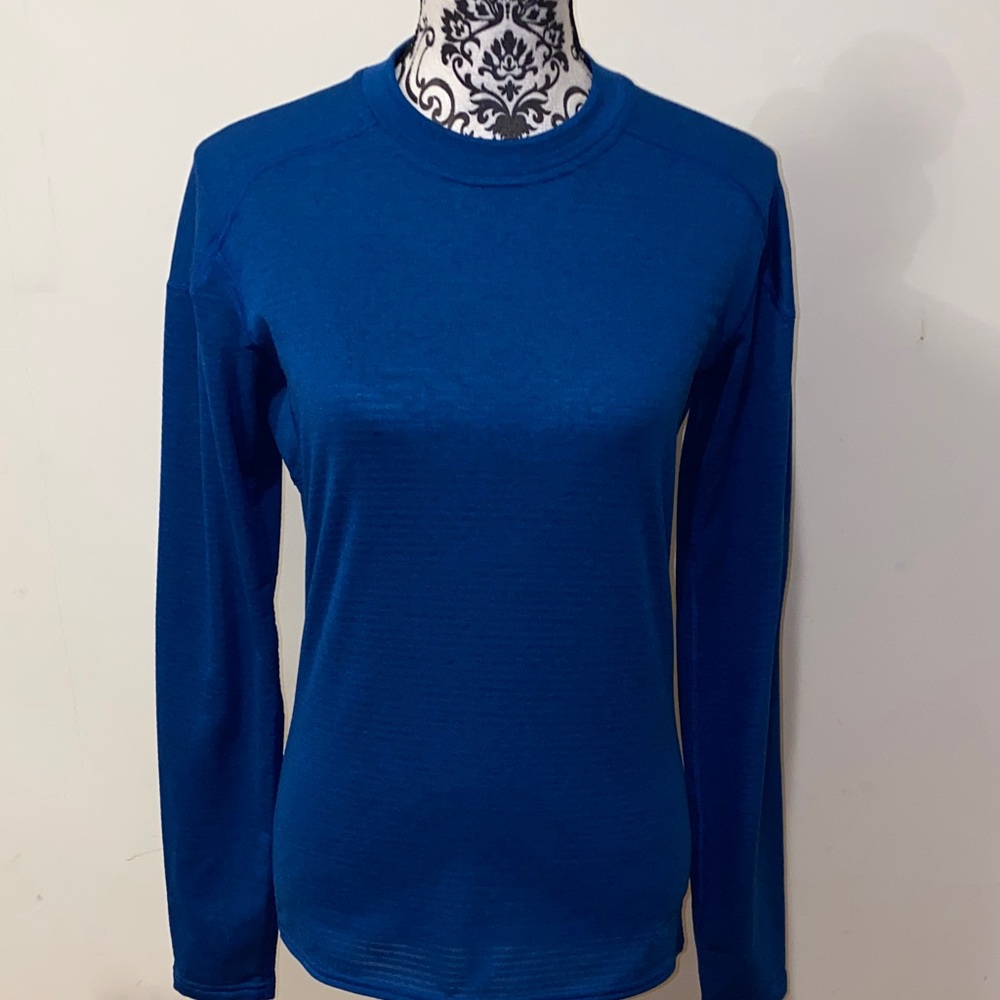 5/$50 Patagonia Men's Blue Long Sleeve Baselayer Shirt Mens Small Womens Medium
